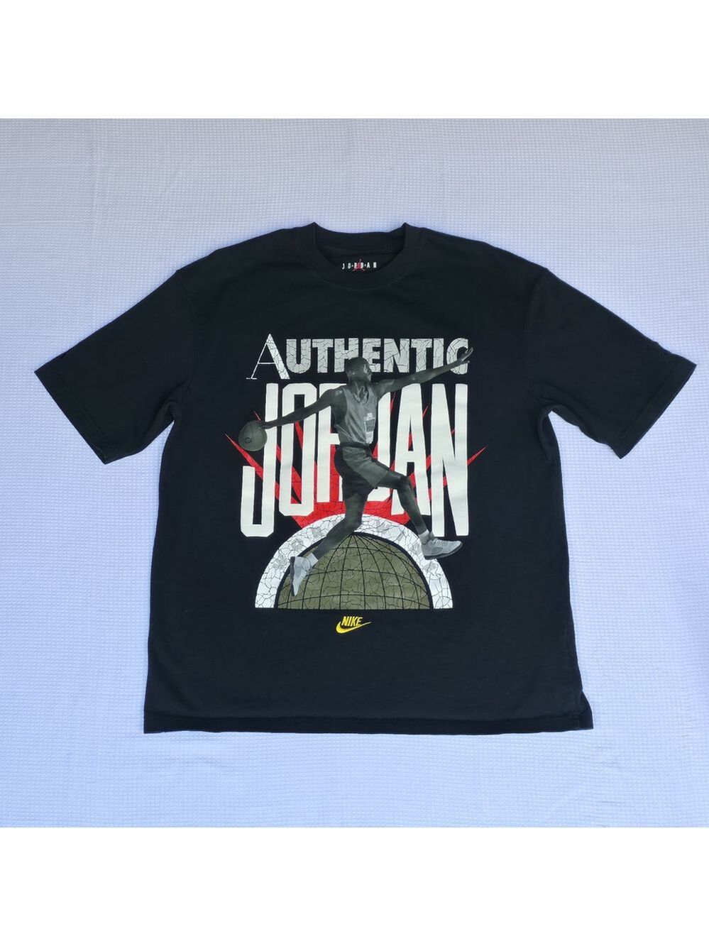 Jordan x Aleali May T-Shirt S Loose Fit Black Authentic Graphic Nike Collab Tee